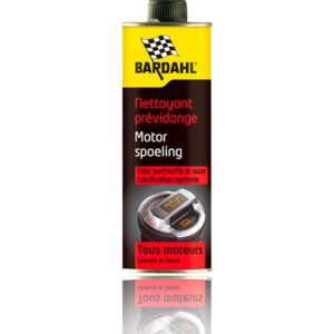 Can of Bardahl motor flushing product for all engines, used before an oil change in vehicles of any type (all engines)